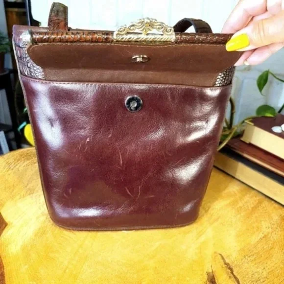 Vintage Brighton Croc Pattern Bucket Bag - Picture 4 of 11